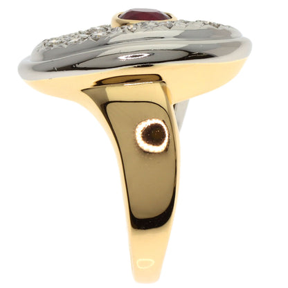 TASAKI Ruby Diamond Ring Platinum PT900 18K Yellow GoldLadies [Used]