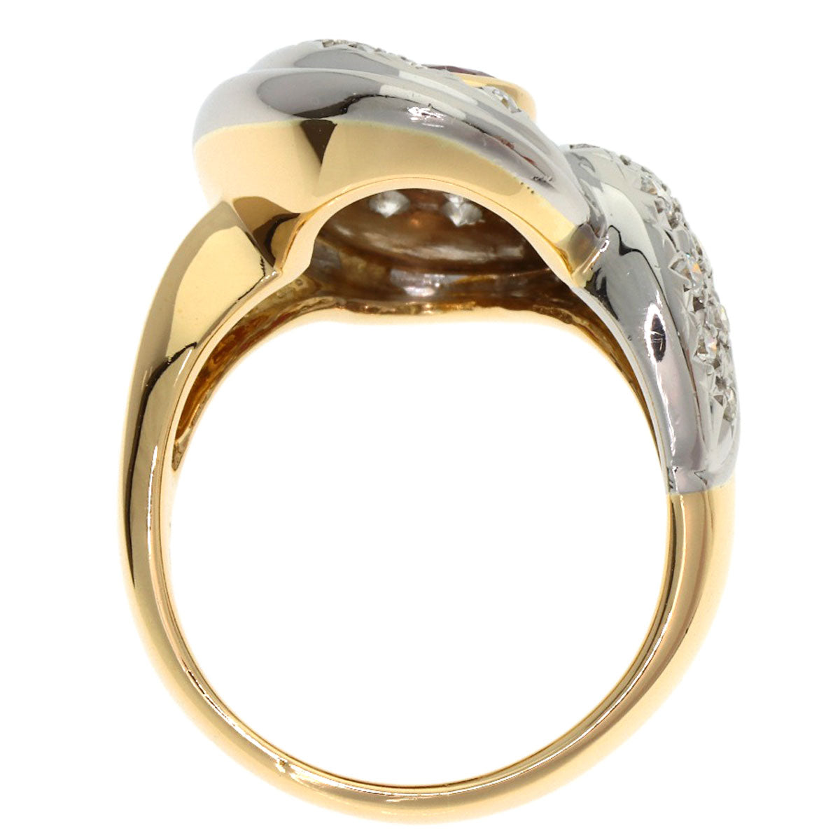 TASAKI Ruby Diamond Ring Platinum PT900 18K Yellow GoldLadies [Used]