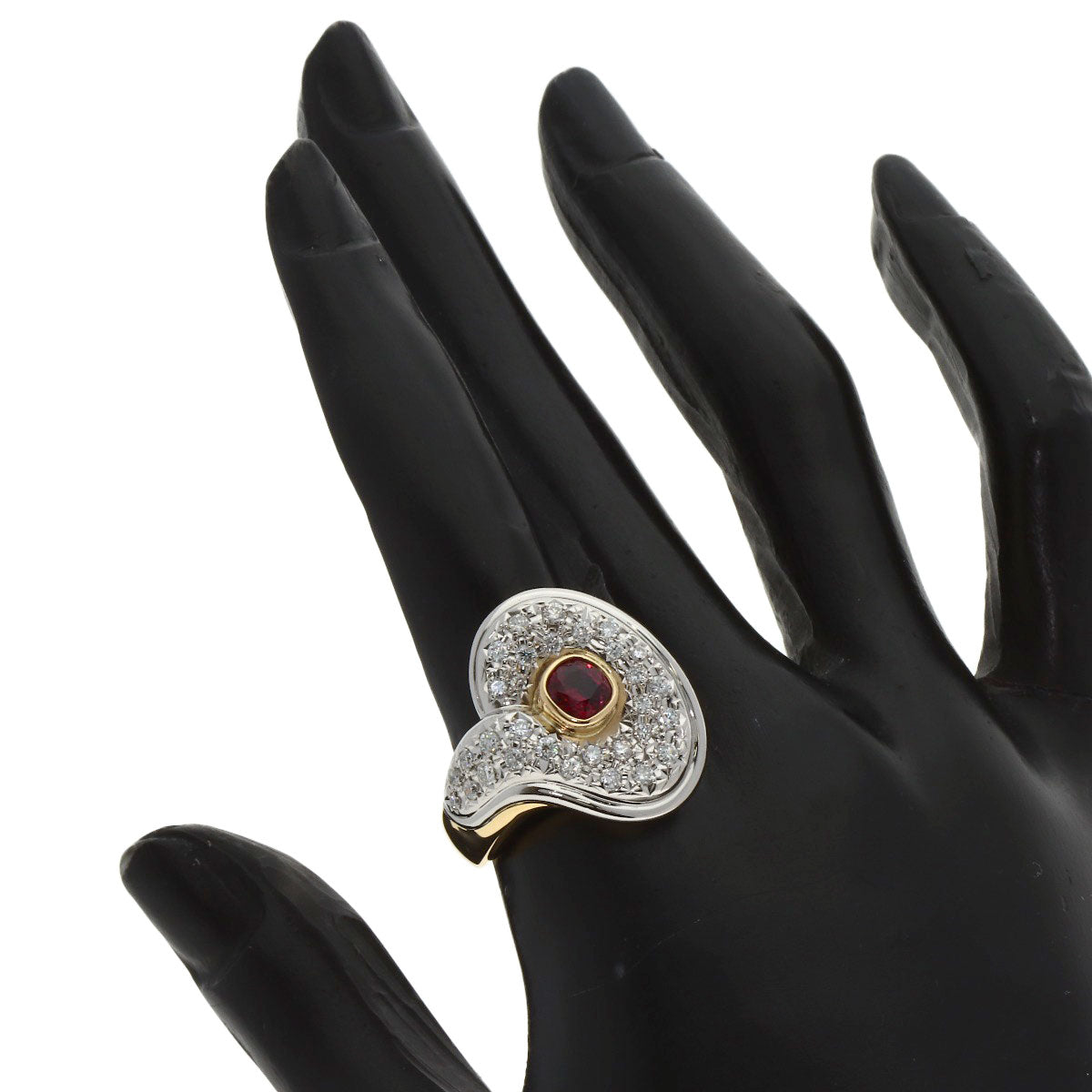 TASAKI Ruby Diamond Ring Platinum PT900 18K Yellow GoldLadies [Used]