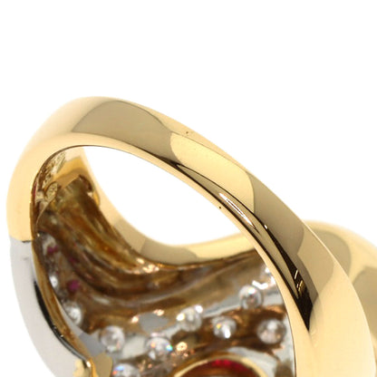TASAKI Ruby Diamond Ring Platinum PT900 18K Yellow GoldLadies [Used]