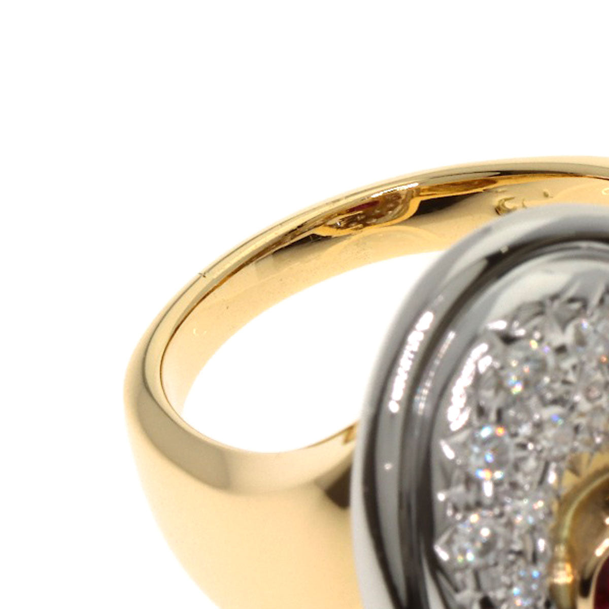 TASAKI Ruby Diamond Ring Platinum PT900 18K Yellow GoldLadies [Used]