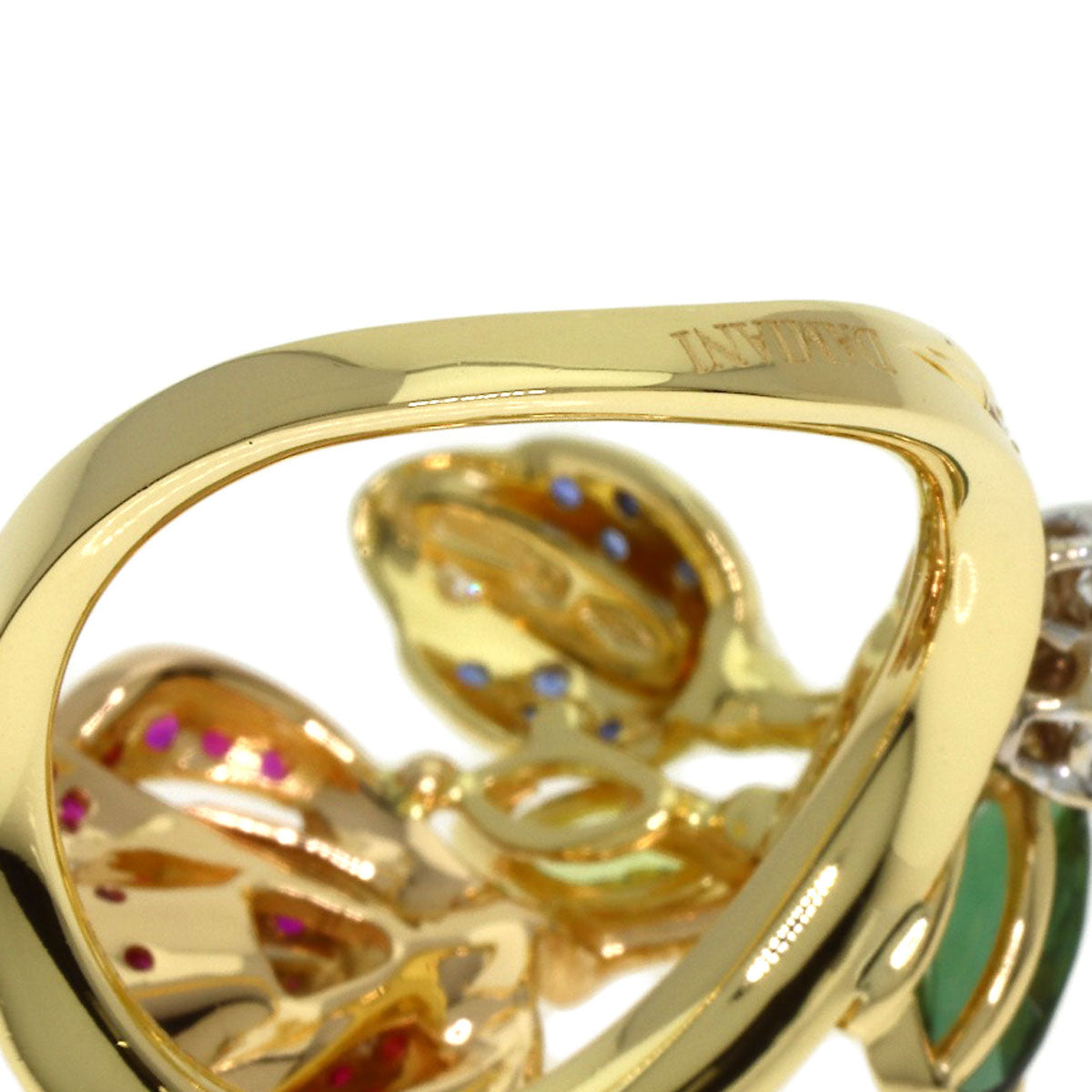 Damiani Flower Multi-Stone Diamond Ring K18 Yellow Gold Ladies [Used]
