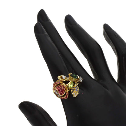 Damiani Flower Multi-Stone Diamond Ring K18 Yellow Gold Ladies [Used]