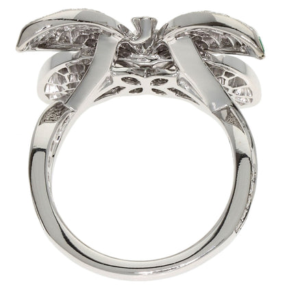 GRAFF Princess Butterfly Diamond Emerald Ring K18 White Gold Ladies [Used]