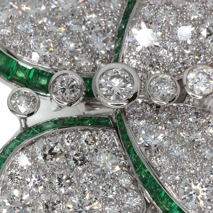 GRAFF Princess Butterfly Diamond Emerald Ring K18 White Gold Ladies [Used]