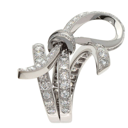 Van Cleef & Arpels Nu Ribbon Diamond #49 Ring K18 White Gold Ladies [Used]