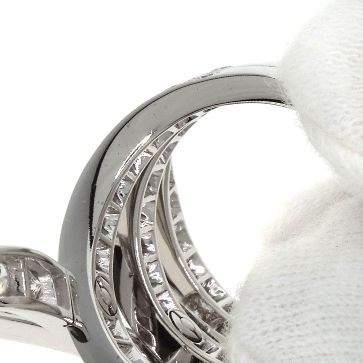 Van Cleef & Arpels Nu Ribbon Diamond #49 Ring K18 White Gold Ladies [Used]