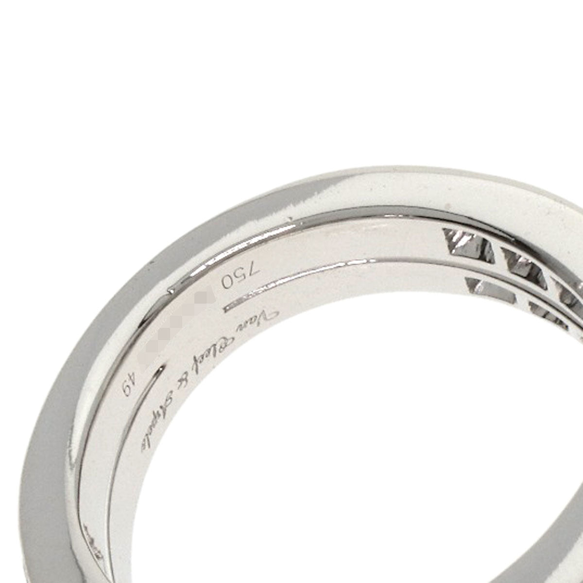 Van Cleef & Arpels Nu Ribbon Diamond #49 Ring K18 White Gold Ladies [Used]