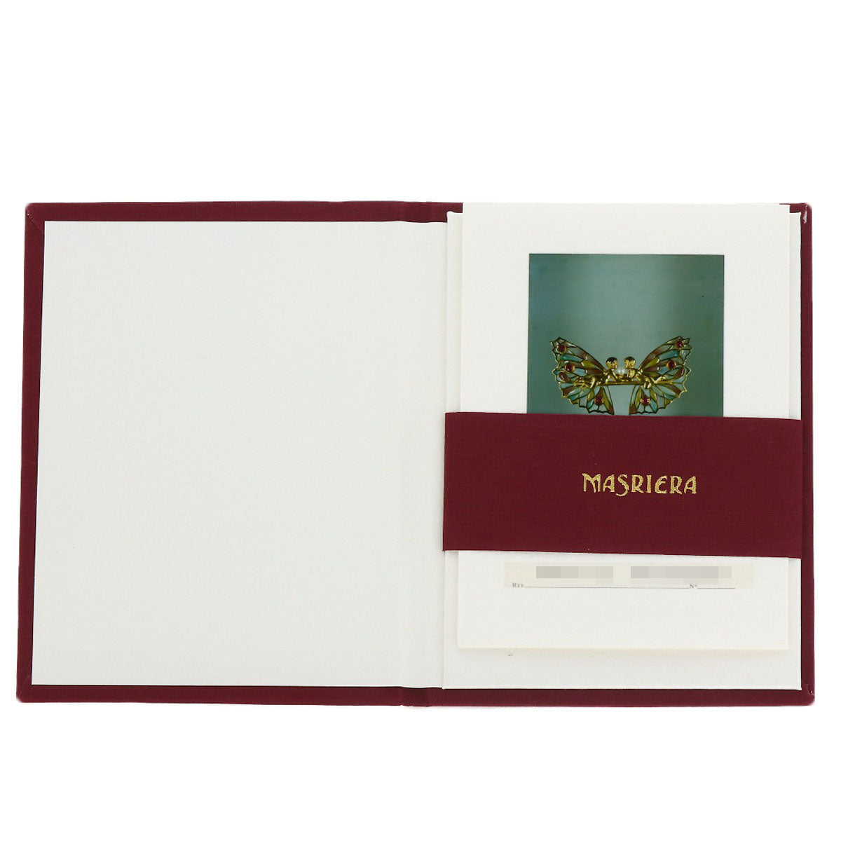 MASRIERA Fairy motif Ruby Pearl Pearl Enamel Brooch K18 Yellow Gold Ladies [Used]