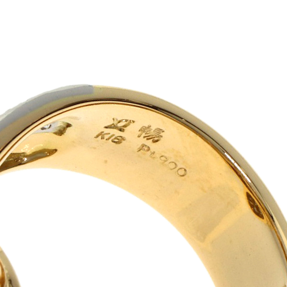 NOBUKO ISHIKAWA Flower Sapphire Ruby Diamond Ring K18 Yellow Gold PT900Ladies [Used]