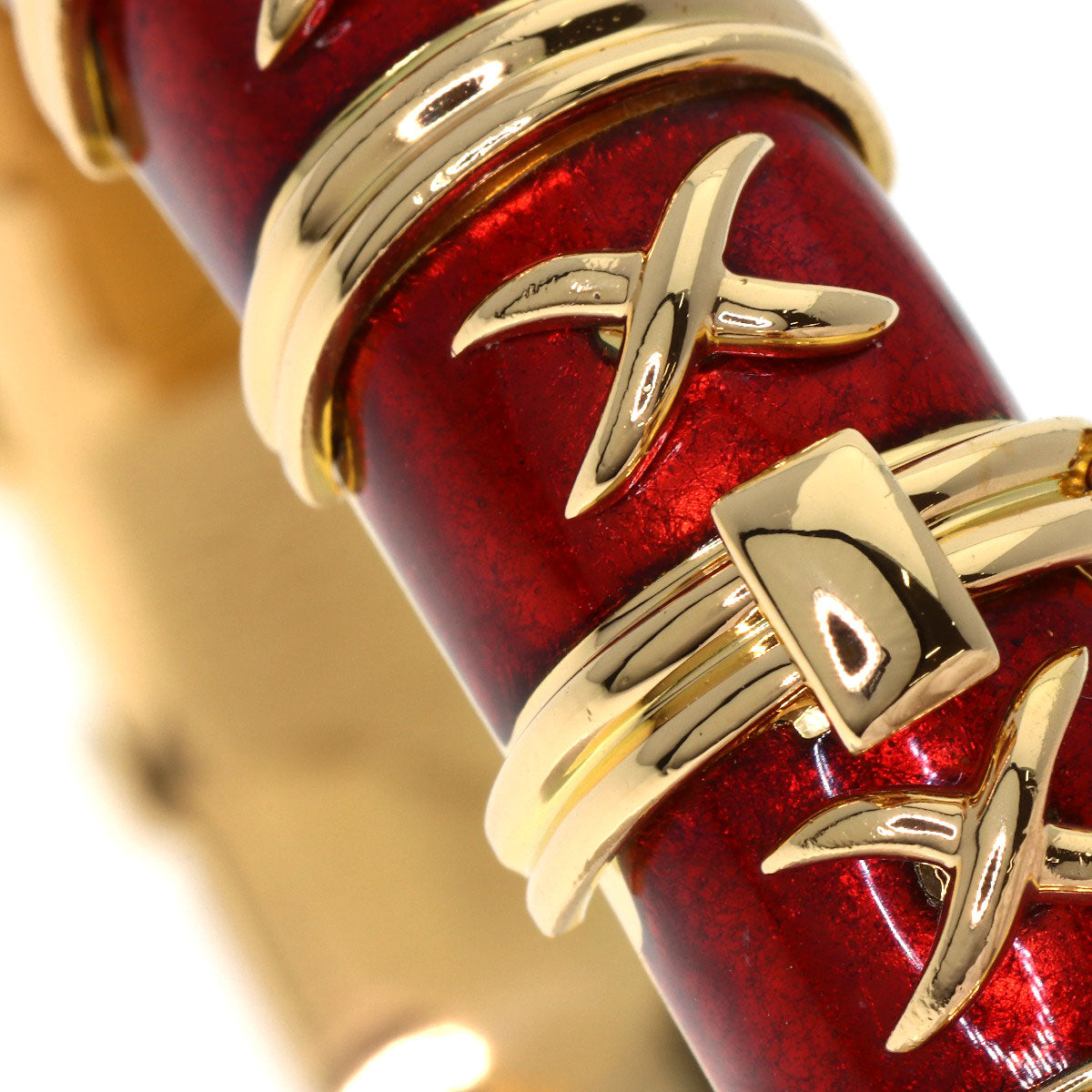 TIFFANY&Co. Enamel Collection Bangle Jean Schlumberger Bracelet K18 Yellow Gold Ladies [Used]