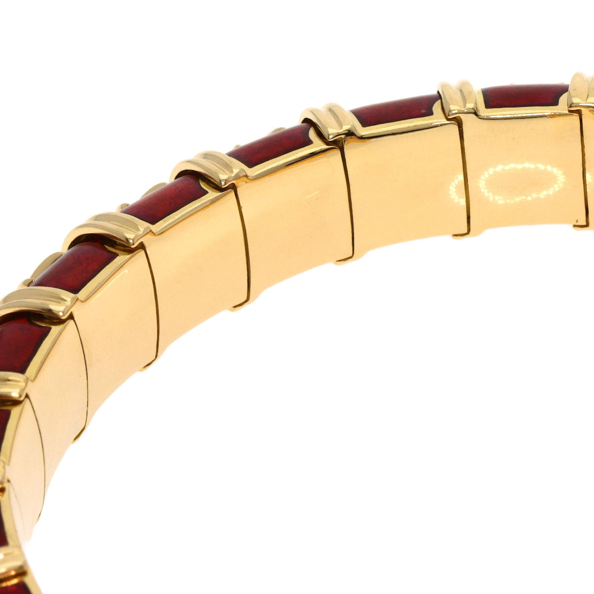 TIFFANY&Co. Enamel Collection Bangle Jean Schlumberger Bracelet K18 Yellow Gold Ladies [Used]