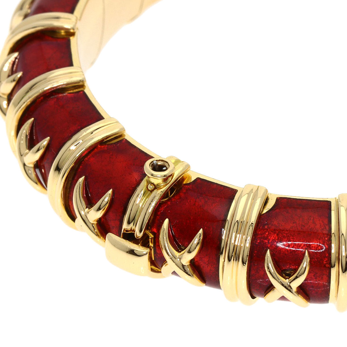 TIFFANY&Co. Enamel Collection Bangle Jean Schlumberger Bracelet K18 Yellow Gold Ladies [Used]