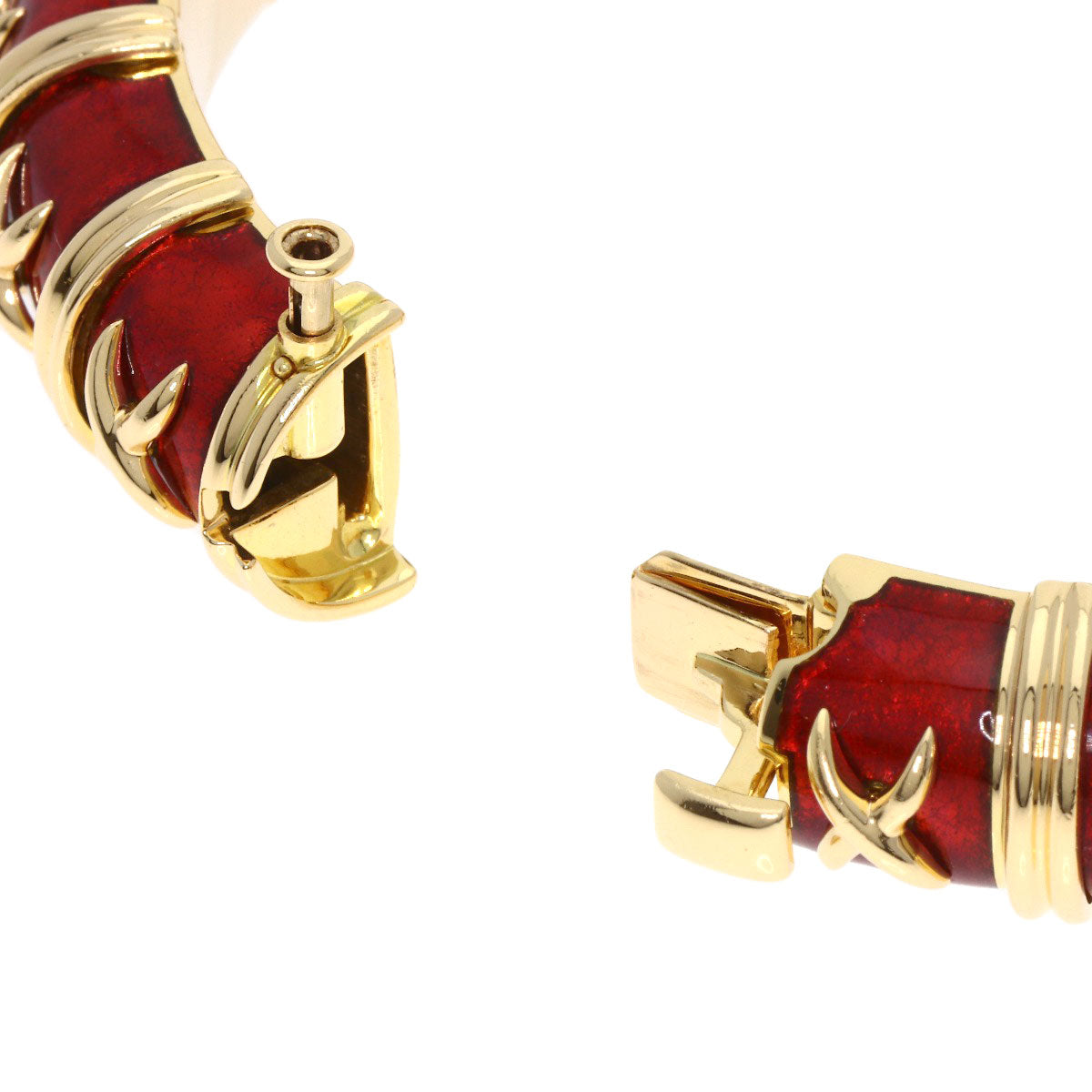 TIFFANY&Co. Enamel Collection Bangle Jean Schlumberger Bracelet K18 Yellow Gold Ladies [Used]