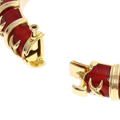TIFFANY&Co. Enamel Collection Bangle Jean Schlumberger Bracelet K18 Yellow Gold Ladies [Used]