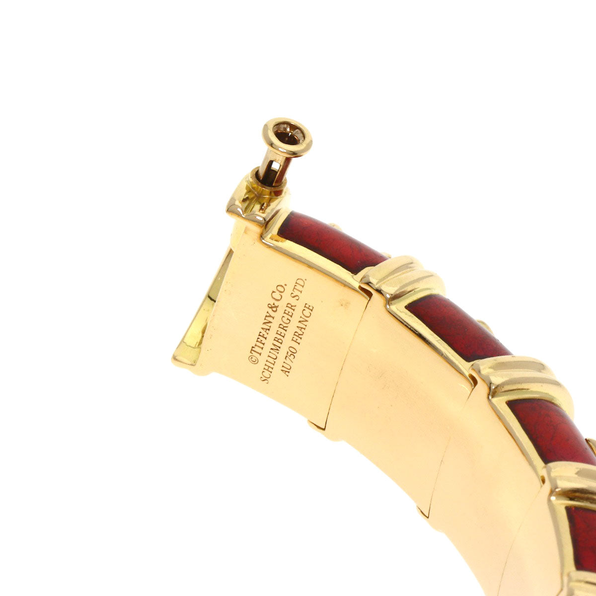 TIFFANY&Co. Enamel Collection Bangle Jean Schlumberger Bracelet K18 Yellow Gold Ladies [Used]