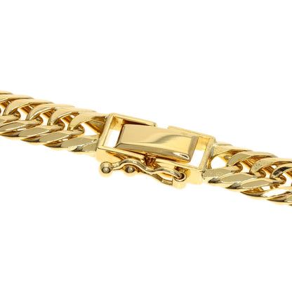Curb chain Kihei 6-sided triple Necklace K18 Yellow Gold 49.7g　mens