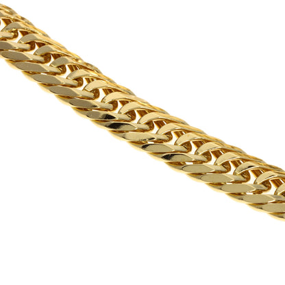 Curb chain Kihei 6-sided triple Necklace K18 Yellow Gold 49.7g　mens
