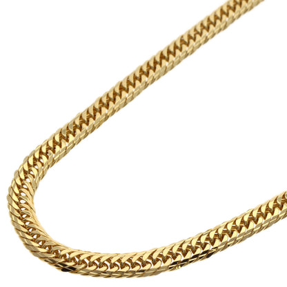 Curb Chain Kihei 10-sided Triple Necklace K18 Yellow Gold 20.5g　mens