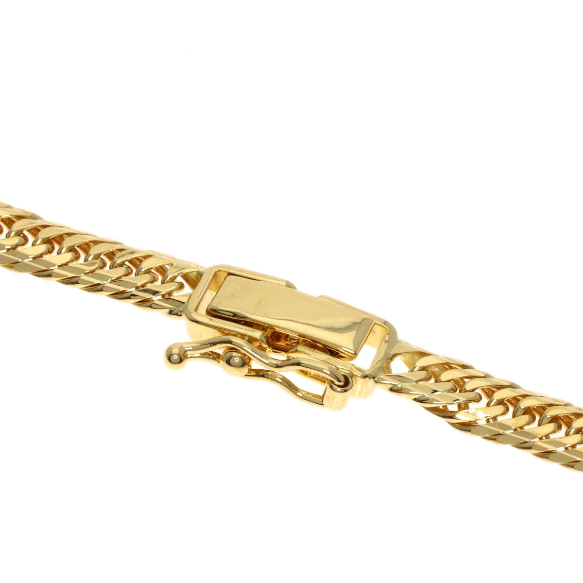 Curb Chain Kihei 10-sided Triple Necklace K18 Yellow Gold 20.5g　mens