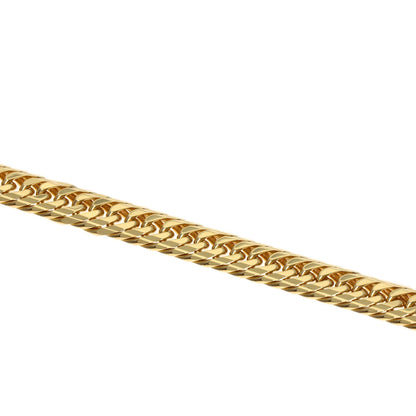 Curb Chain Kihei 10-sided Triple Necklace K18 Yellow Gold 20.5g　mens