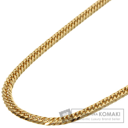 Curb chain Kihei 6-sided W Necklace K18 Yellow Gold 20.2g　mens