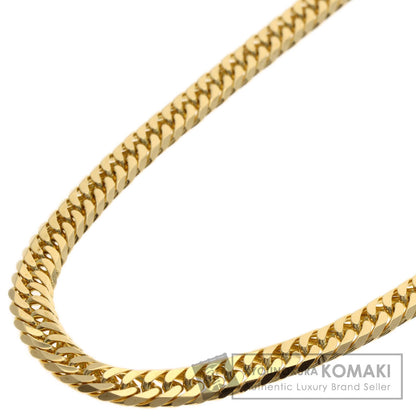 Curb chain Kihei 6-sided W Necklace K18 Yellow Gold 30g　mens