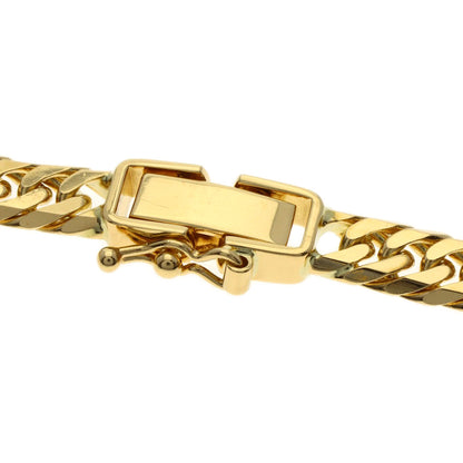 Curb chain Kihei 6-sided W Necklace K18 Yellow Gold 30g　mens