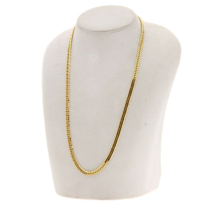 Curb chain Kihei 6-sided W Necklace K18 Yellow Gold 30g　mens