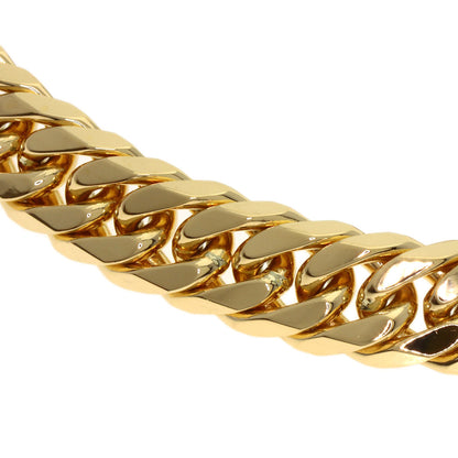 Curb chain Kihei 6-sided W Bracelet K18 Yellow Gold 80.1g　mens