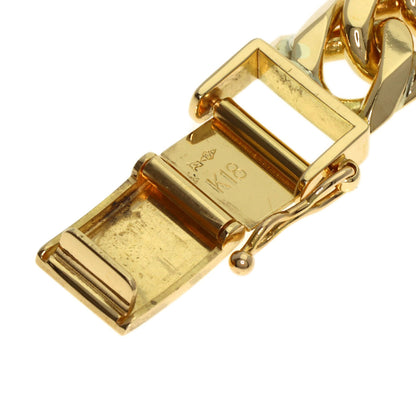 Curb chain Kihei 6-sided W Bracelet K18 Yellow Gold 80.1g　mens