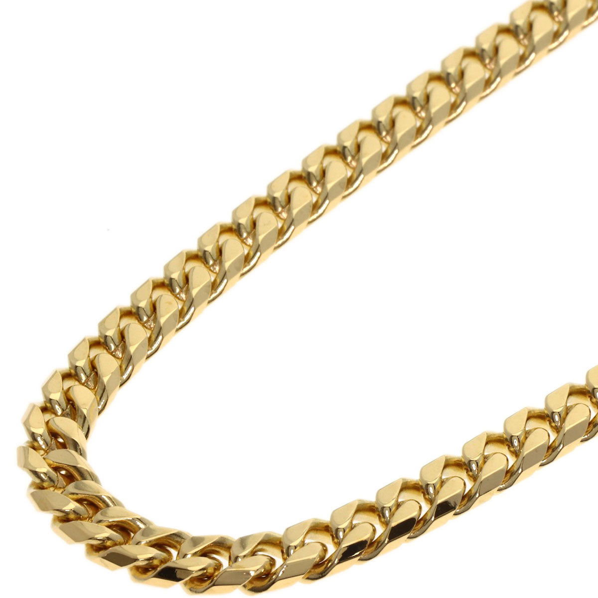 Curb chain Kihei 8 sides Necklace K18 Yellow Gold 53.4g　Ladies