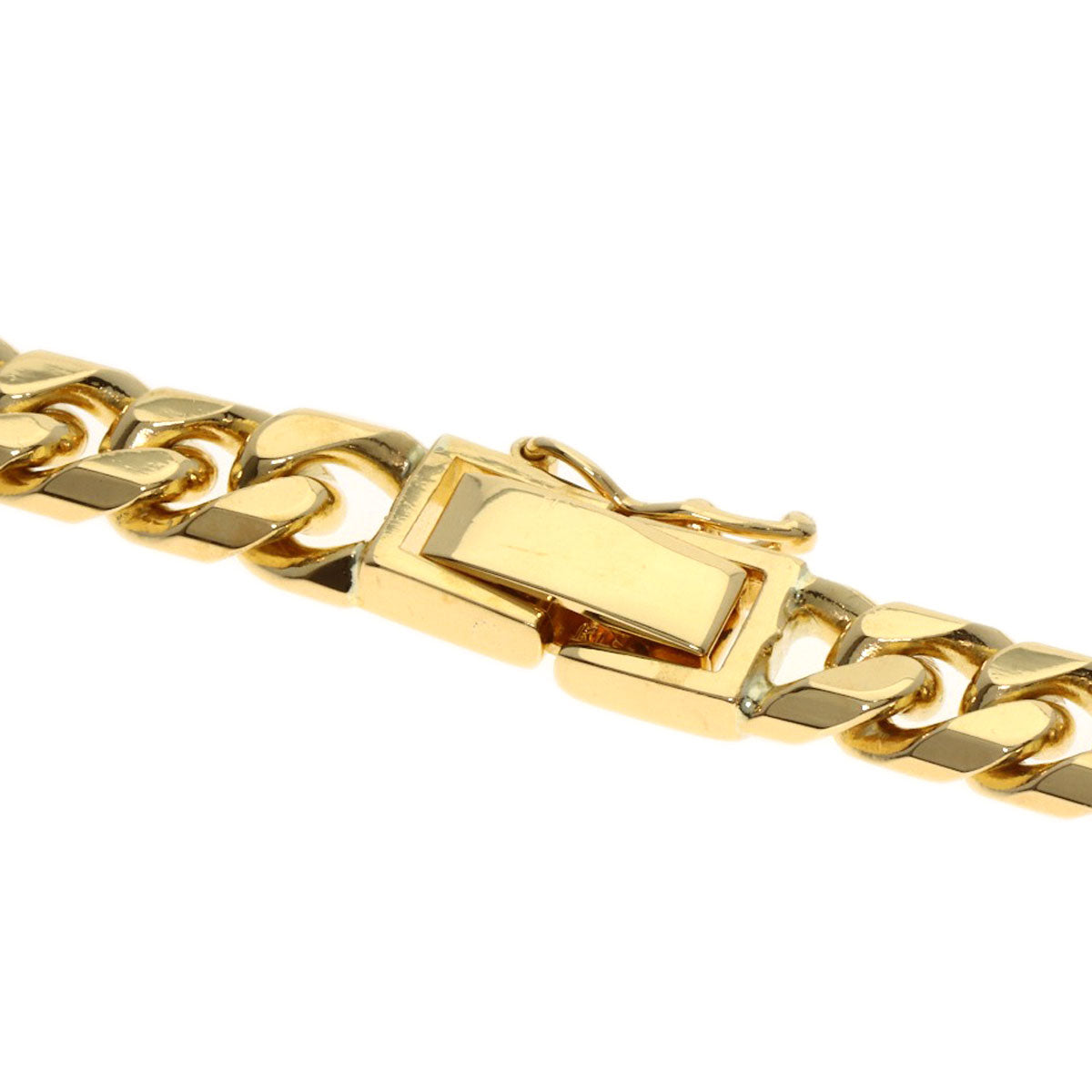 Curb chain Kihei 8 sides Necklace K18 Yellow Gold 53.4g　Ladies