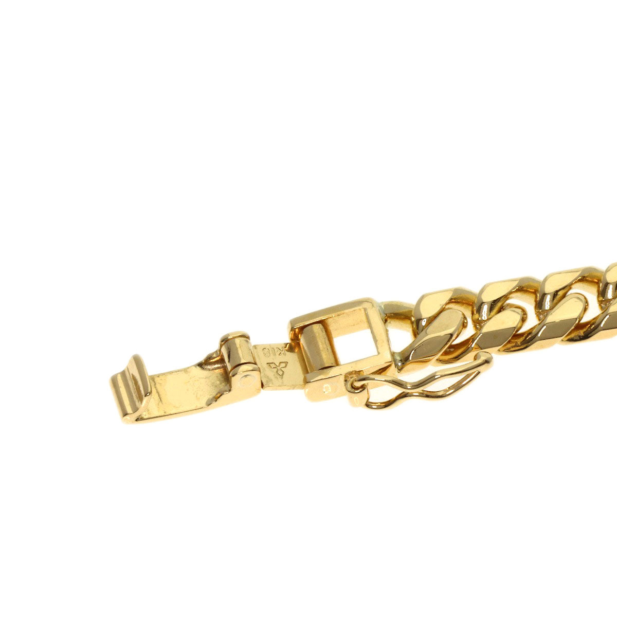 Curb chain Kihei 8 sides Necklace K18 Yellow Gold 53.4g　Ladies