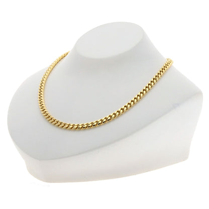 Curb chain Kihei 8 sides Necklace K18 Yellow Gold 53.4g　Ladies