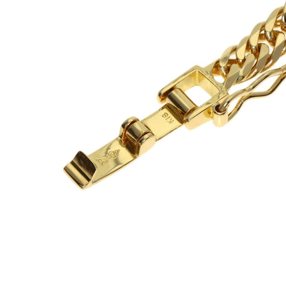 Curb chain Kihei 6-sided W Bracelet K18 Yellow Gold 10g　Ladies