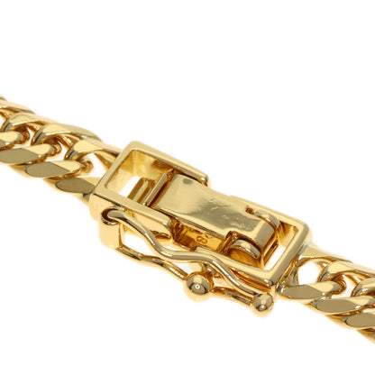 Curb chain Kihei 6-sided W Bracelet K18 Yellow Gold 10g　Ladies