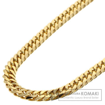 Curb chain Kihei 6-sided W Necklace K18 Yellow Gold 99.2g　mens