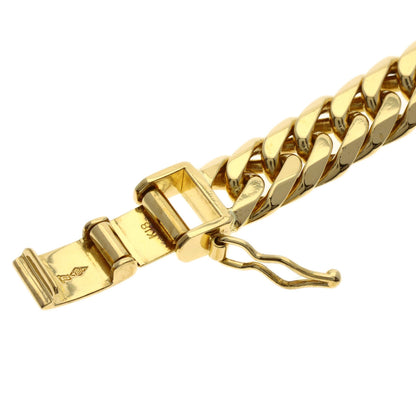 Curb chain Kihei 6-sided W Necklace K18 Yellow Gold 99.2g　mens