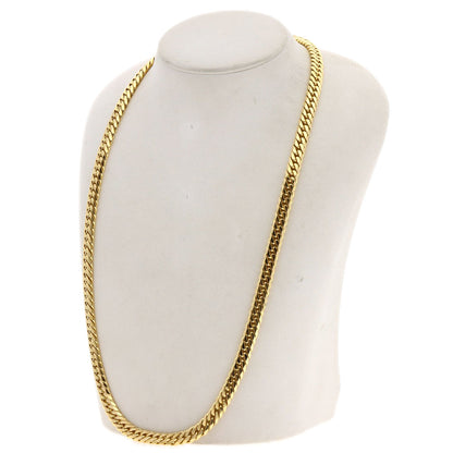 Curb chain Kihei 6-sided W Necklace K18 Yellow Gold 99.2g　mens