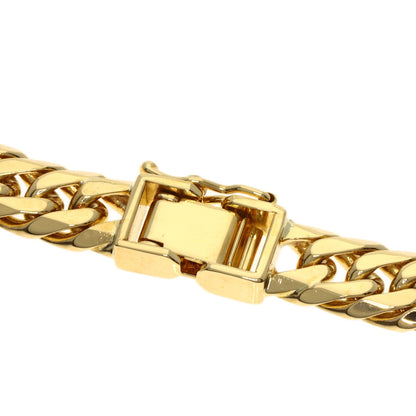 Curb chain Kihei 6-sided W Necklace K18 Yellow Gold 99.2g　mens