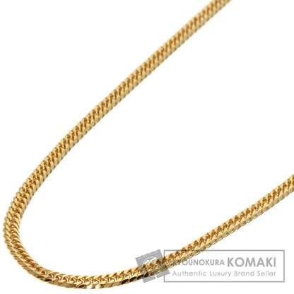 Curb chain Kihei 6-sided W Necklace K18 Yellow Gold 10.1g　mens