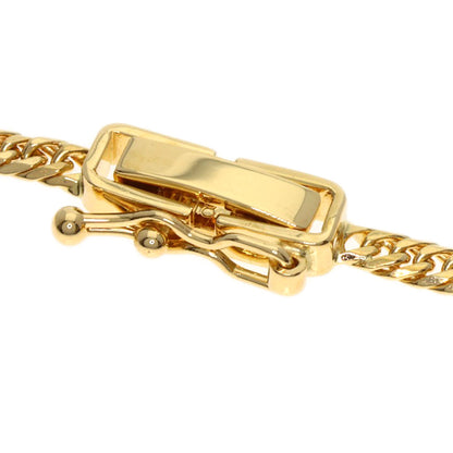 Curb chain Kihei 6-sided W Necklace K18 Yellow Gold 10.1g　mens