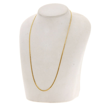 Curb chain Kihei 6-sided W Necklace K18 Yellow Gold 10.1g　mens