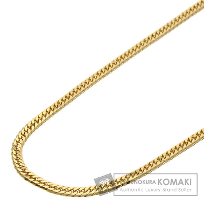 Curb chain Kihei 6-sided W Necklace K18 Yellow Gold 8g　Ladies