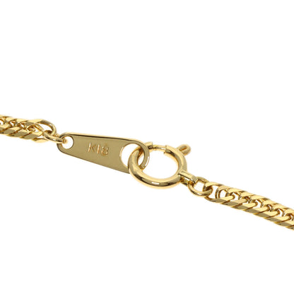 Curb chain Kihei 6-sided W Necklace K18 Yellow Gold 8g　Ladies