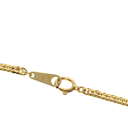 Curb chain Kihei 6-sided W Necklace K18 Yellow Gold 8g　Ladies