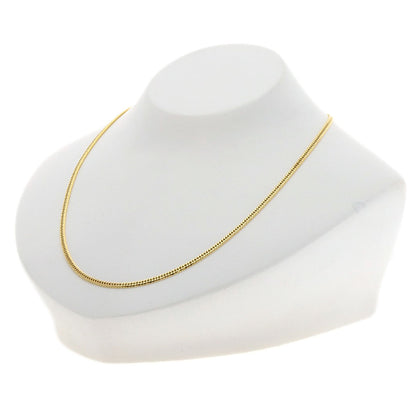 Curb chain Kihei 6-sided W Necklace K18 Yellow Gold 8g　Ladies