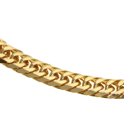 Curb chain Kihei 6-sided W Bracelet K18 Yellow Gold 20.4g　mens