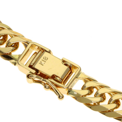 Curb chain Kihei 6-sided W Bracelet K18 Yellow Gold 20.4g　mens